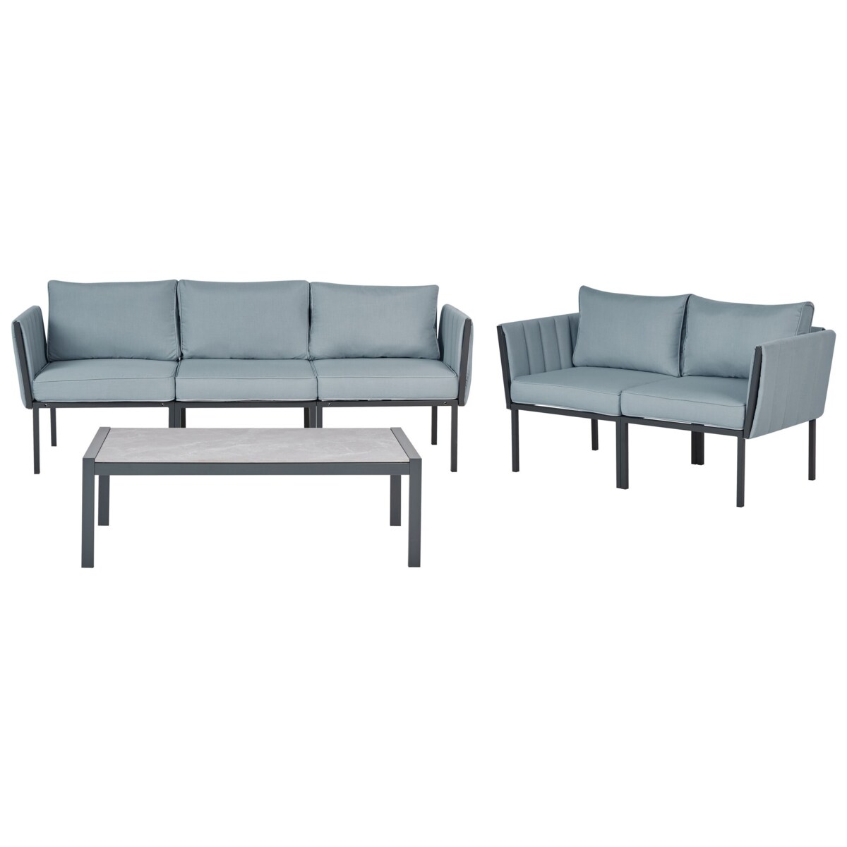 Zestaw ogrodowy ze stolikiem dla 5 osób SKALA Metal Ciemnoszary