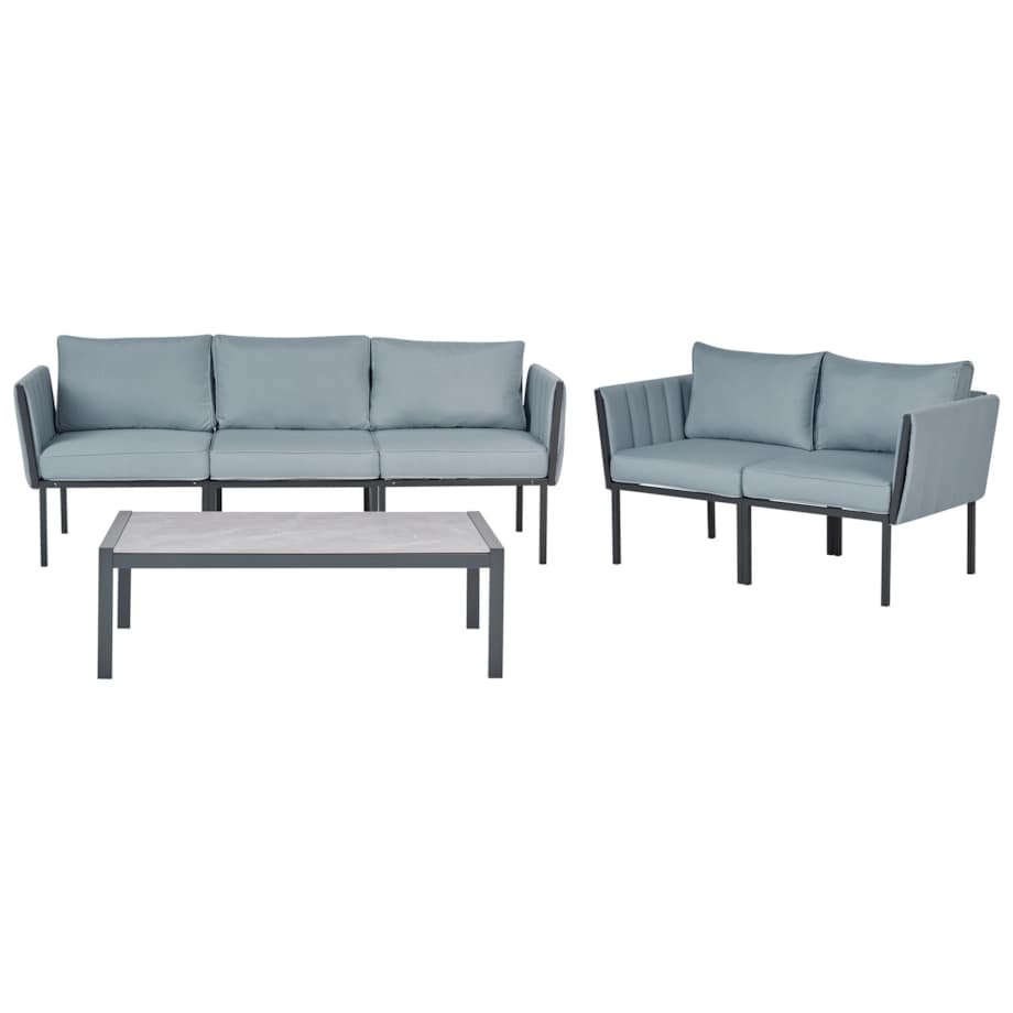 Zestaw ogrodowy ze stolikiem dla 5 osób SKALA Metal Ciemnoszary