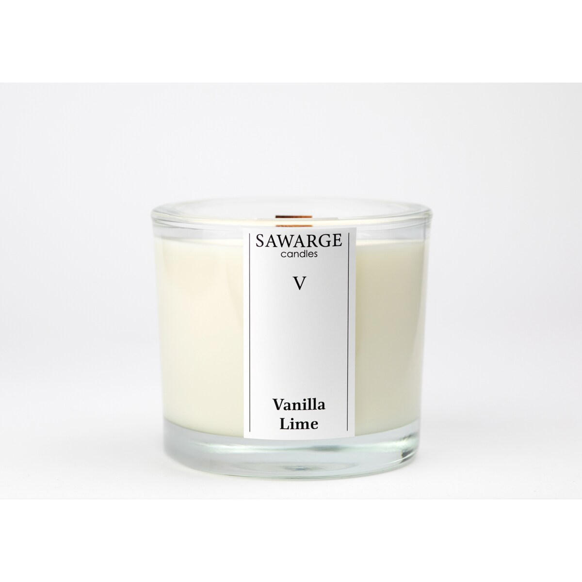 Świeca Zapachowa Sojowa No5/ Drewniany Knot/40h/Wanilia Limonka 200g