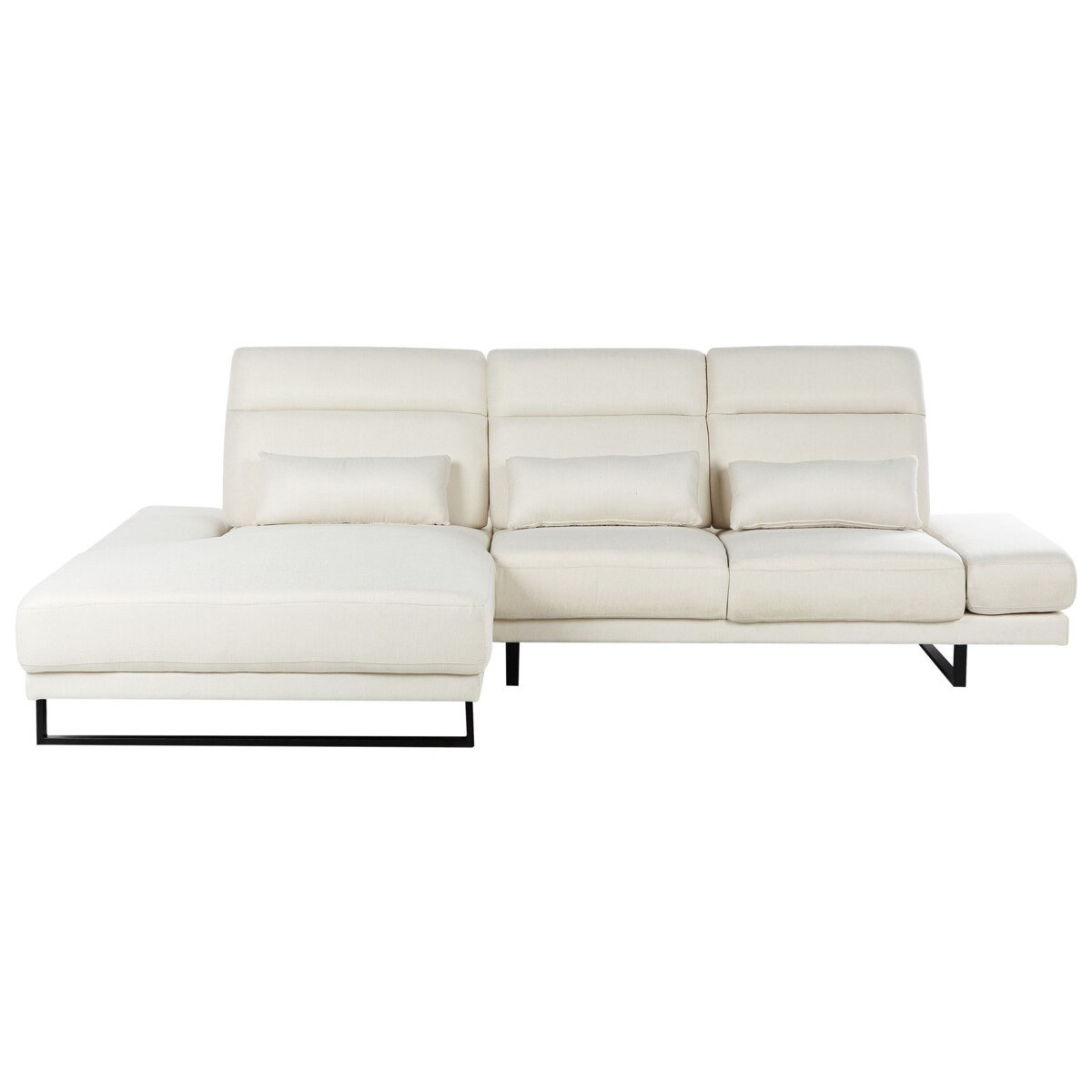 Narożnik IKAST Jasnobeżowy dla 4 osób Prawostronny