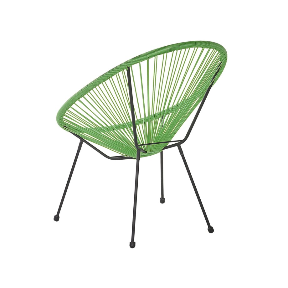 Zestaw 2 krzeseł z technorattanu zielony ACAPULCO II