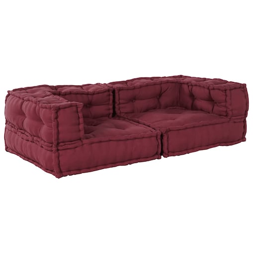 vidaXL 2-osobowa sofa modułowa Bordowy 140x70x36 Tkanina