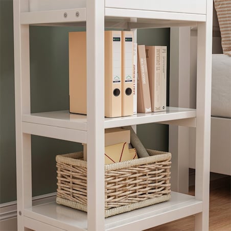 Stolik nocny boczny drewniany z szufladą loft 45 cm