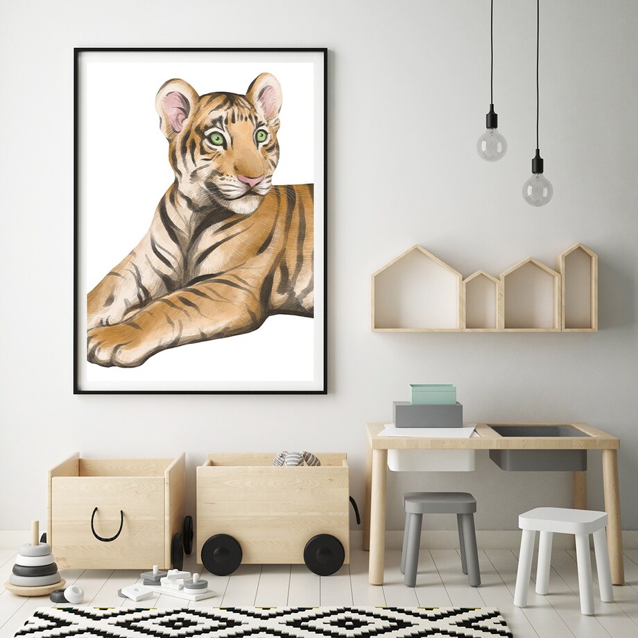 Plakat dla dzieci Tygrys 40x50
