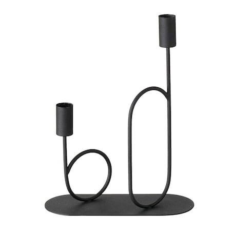 Świecznik czarny metalowy ORLANDO