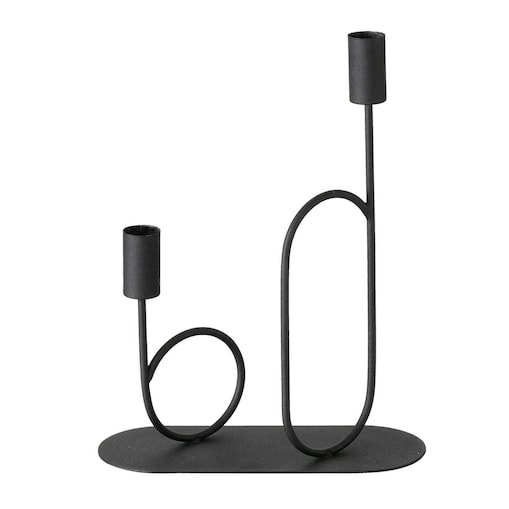 Świecznik czarny metalowy ORLANDO