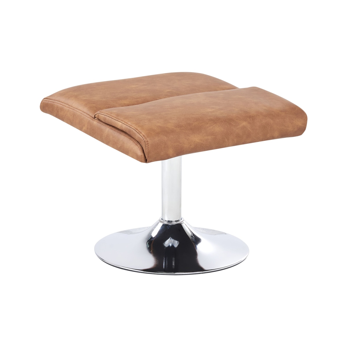 Rozkładany fotel LEGEND Z podnóżkiem Ekoskóra Brązowy