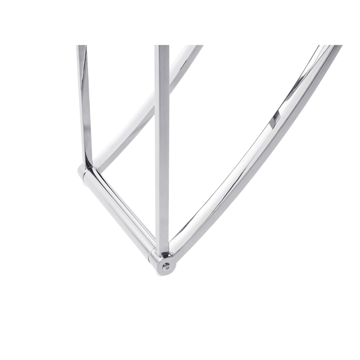 Regał metalowy 4 półki srebrny HOLLOW