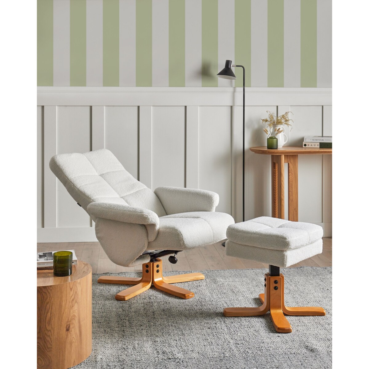 Rozkładany fotel EPSE Boucle Złamana biel