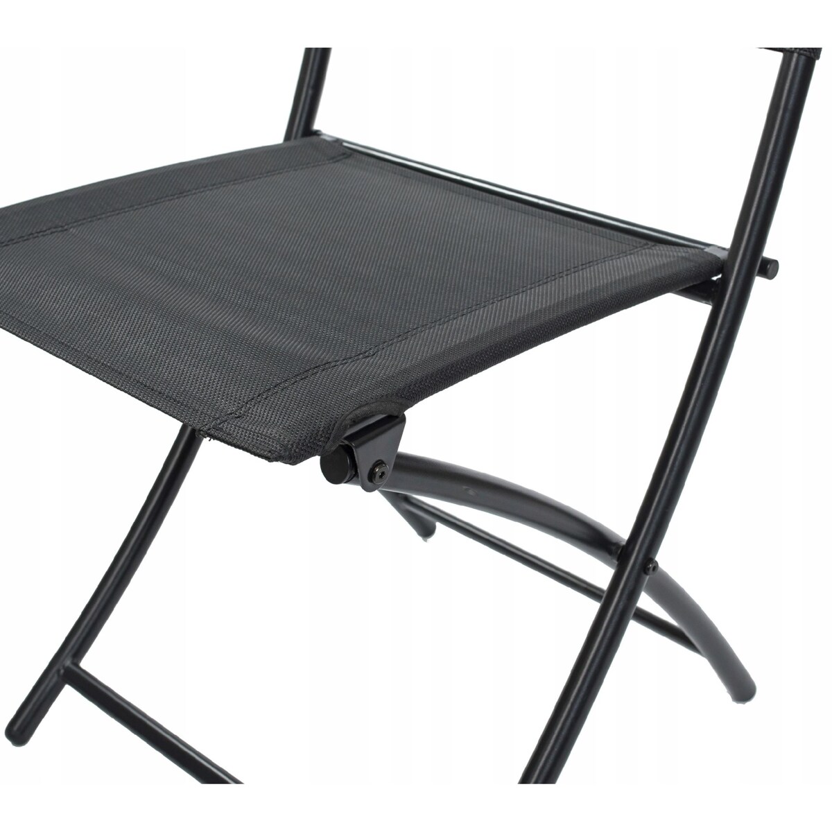 Krzesło balkonowe składane CZARNE ogrodowe