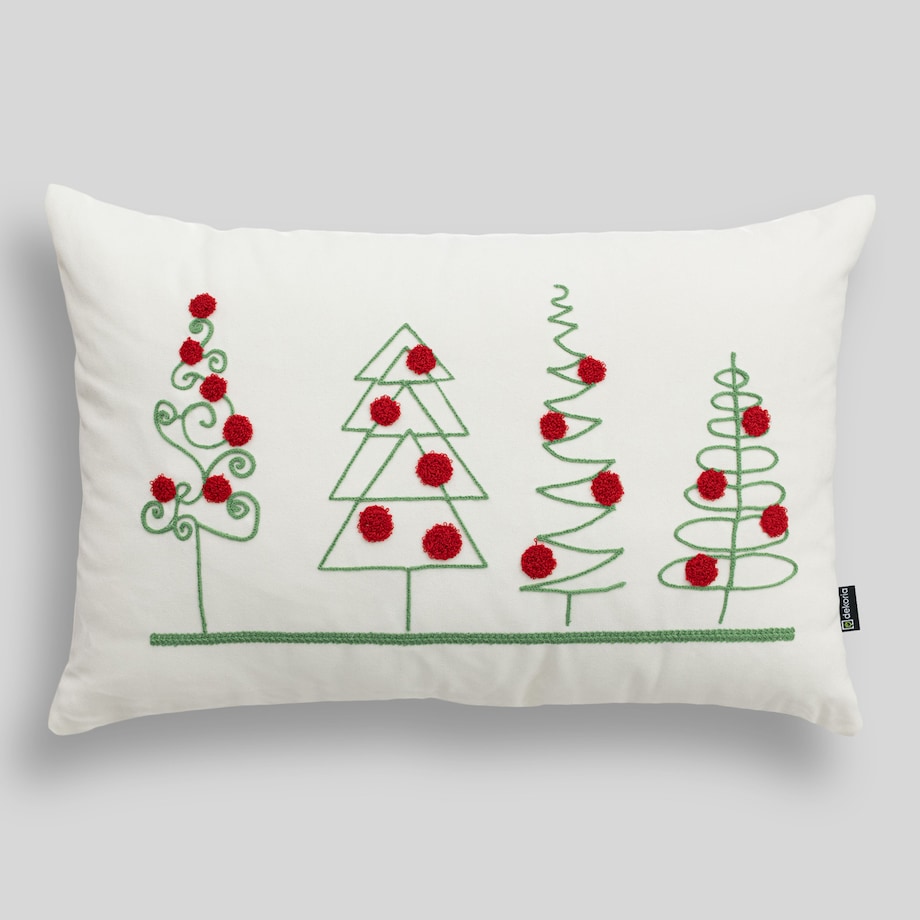 Poszewka na poduszkę Holiday Cheer 60x40 cm boże narodzenie, święta, świąteczne, biały-ecru-kremowy, 60x40 cm