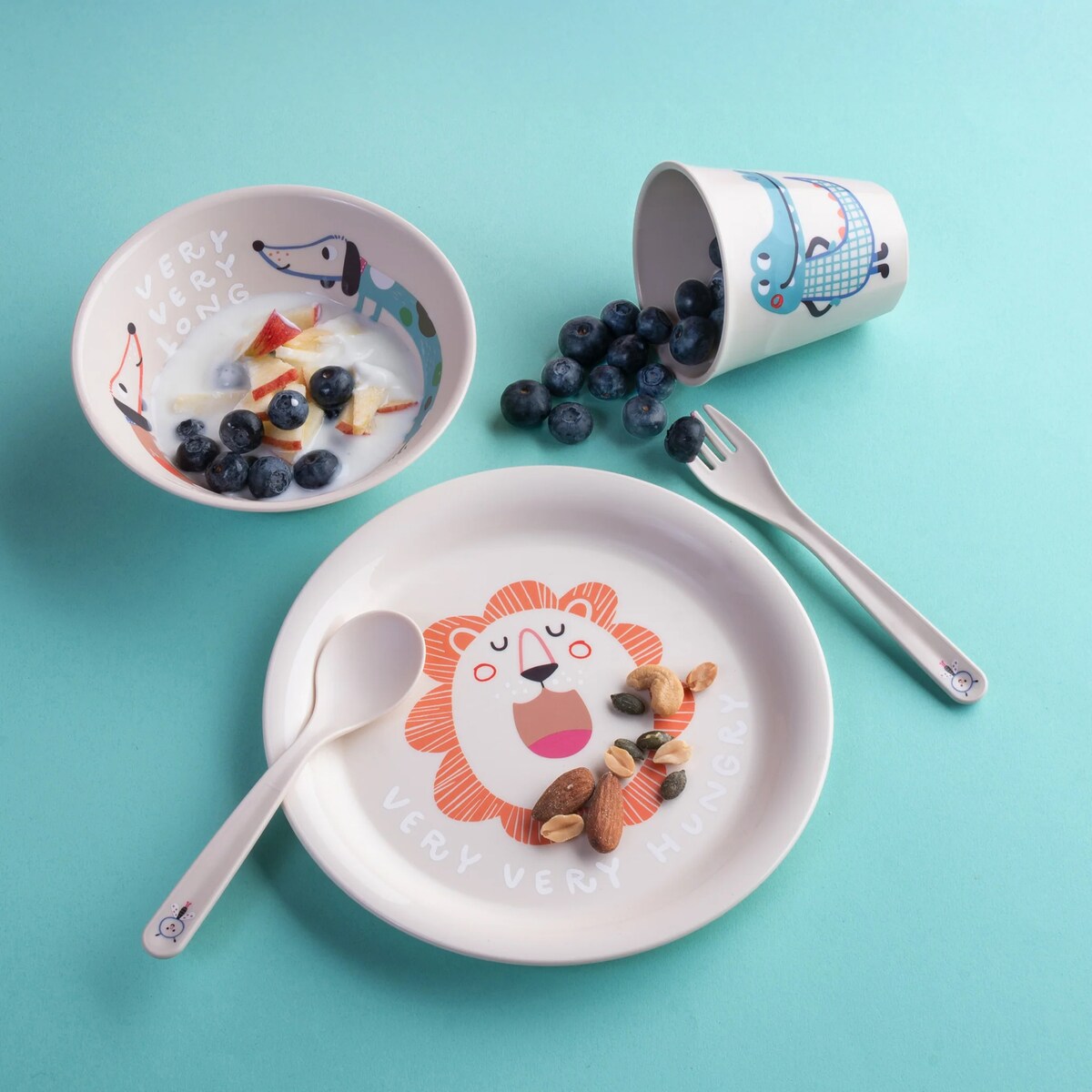 Zestaw naczyń dla dzieci HOP ON AT HOME, 4 elementy, KOZIOL