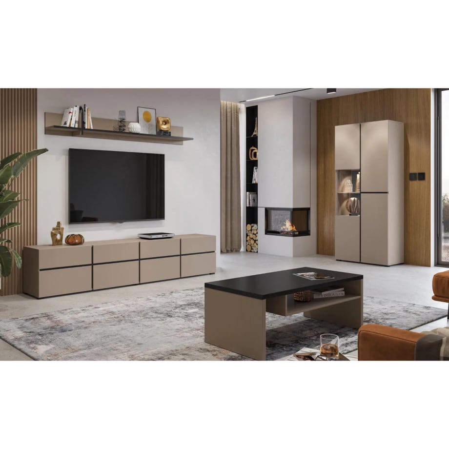 Stolik kawowy CROSS 120x60 congo/czarny