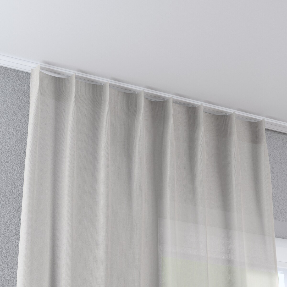 Zasłona na haczykach flex pojedynczych 130x260 biały