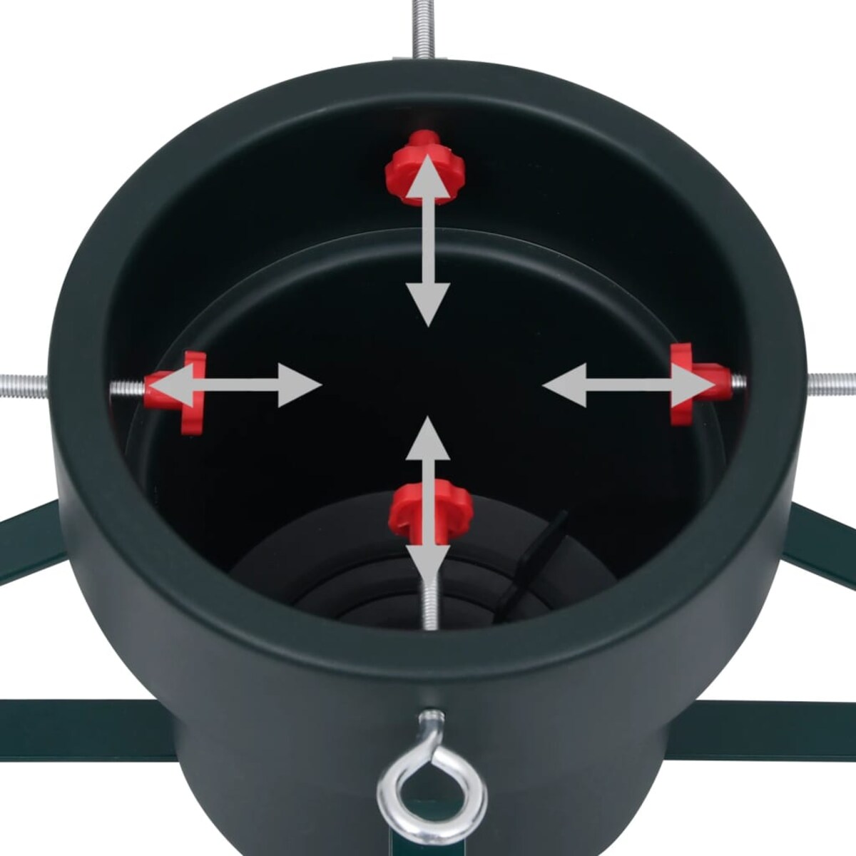 vidaXL Stojak pod choinkę, czarny, 46x46x19 cm