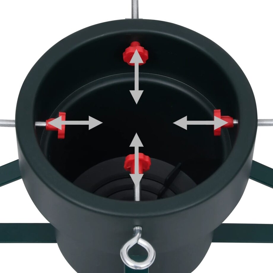 vidaXL Stojak pod choinkę, czarny, 46x46x19 cm