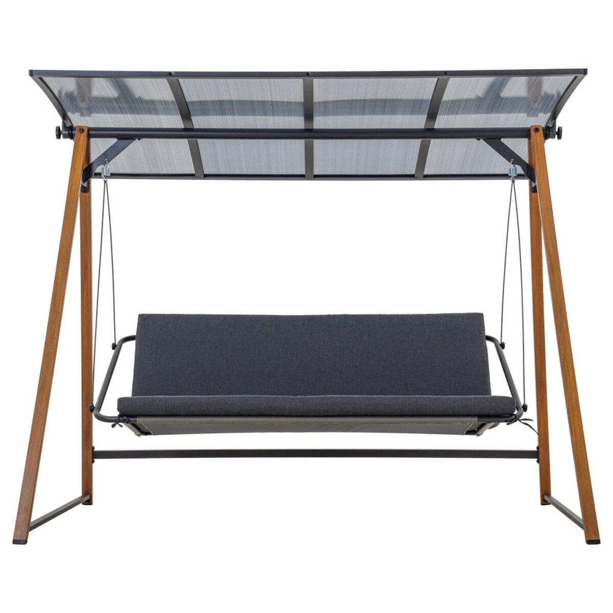 Huśtawka ogrodowa z daszkiem Duisburg antracytowa