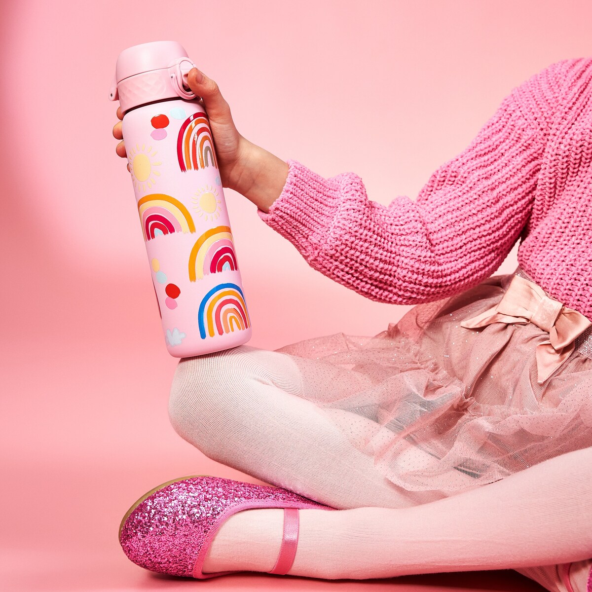 Butelka ION8 Single Wall I8SS600PPRAINB Rainbows