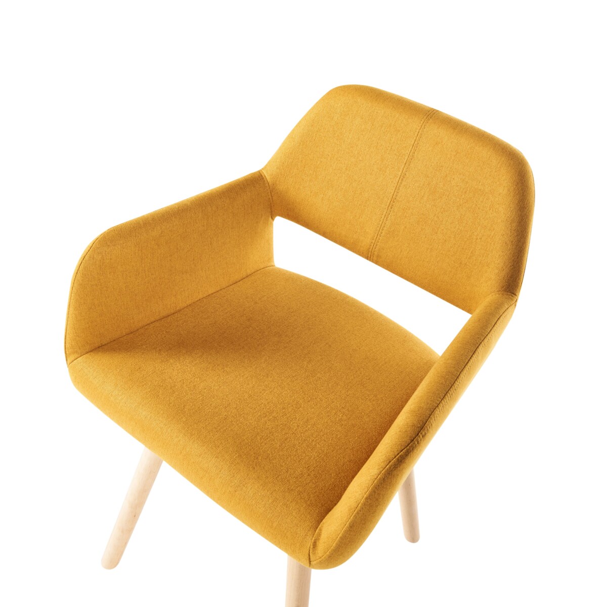 Zestaw 2 krzeseł do jadalni CHICAGO Musztardowy