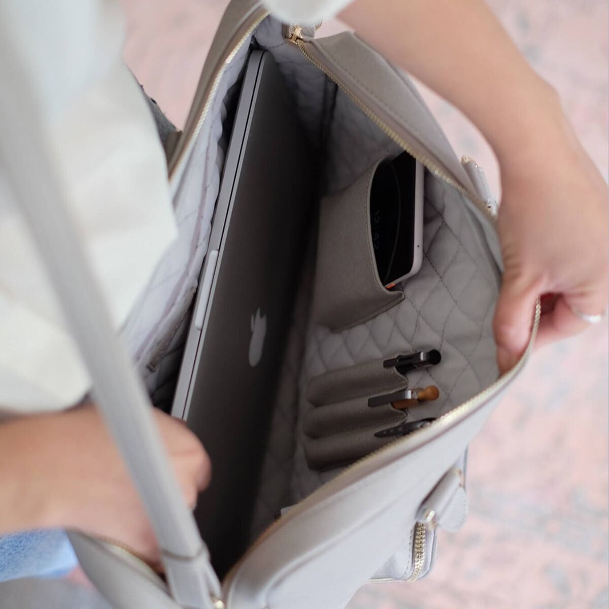 Torba na laptopa Stackers taupe