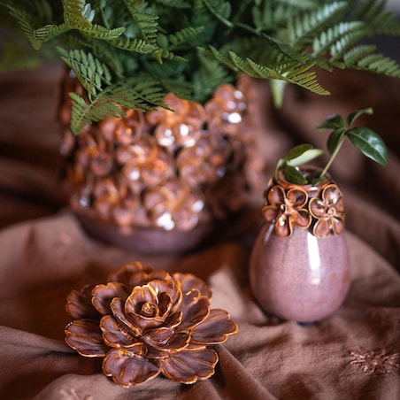 MAŁY WAZONIK WAZON 10cm NA GAŁĄZKĘ KWIATY CERAMICZNY BOHO DO DOMU LOFT