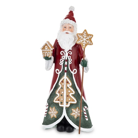 Figurka - Mikołaj z piernikowymi ozdobami 34x15 cm