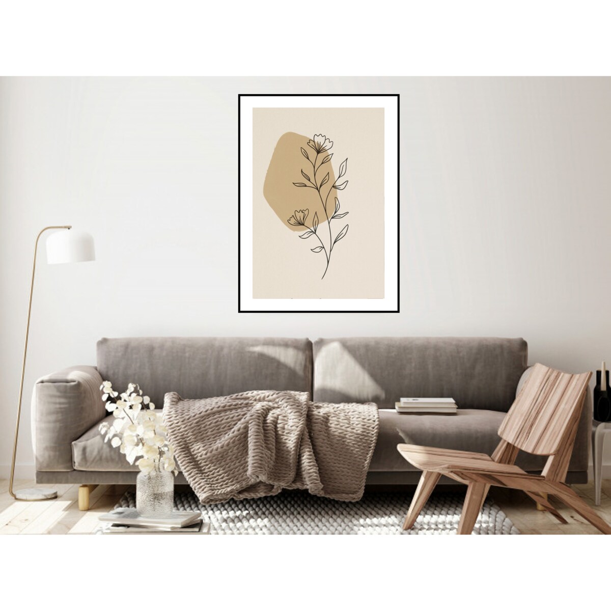 Poster Story, Plakat, Obraz - Magnolia w Konturach, wymiary 21 x 30 cm