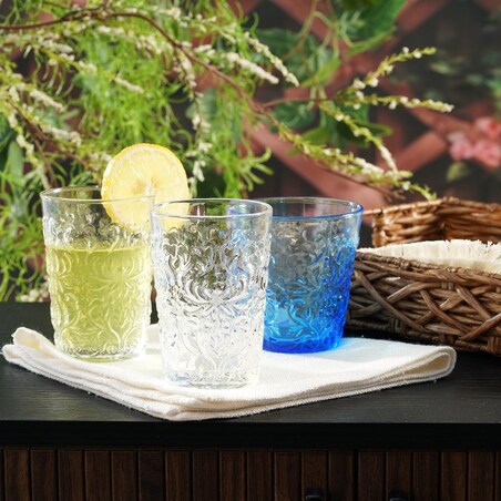 VILLA ITALIA Szklanka niebieska 270 ml 9 cm VERITA