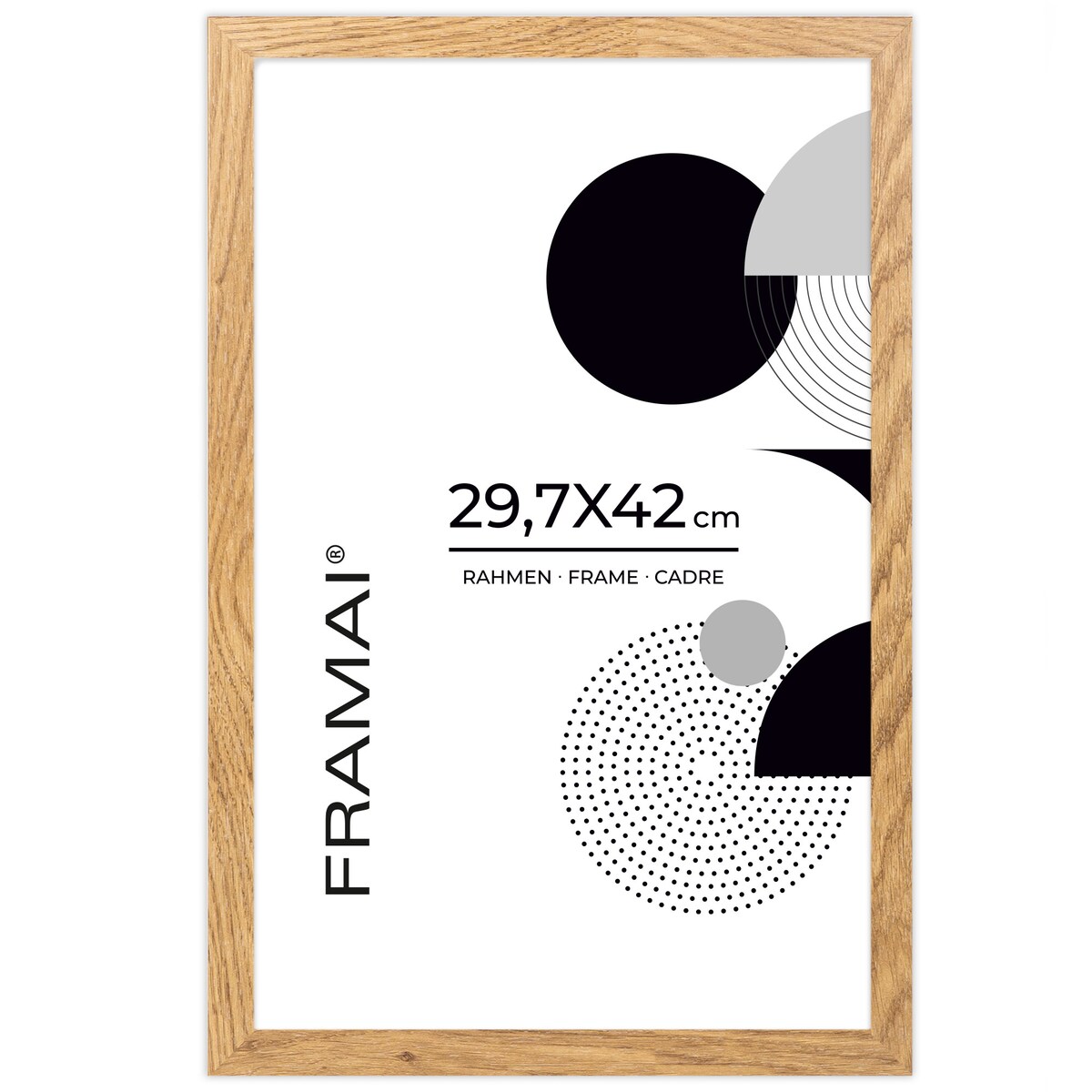 Ramka na zdjęcia 29,7x42 cm rama MDF ramki do zdjęć plakatów A3 kolor dębowy FRAMAI®