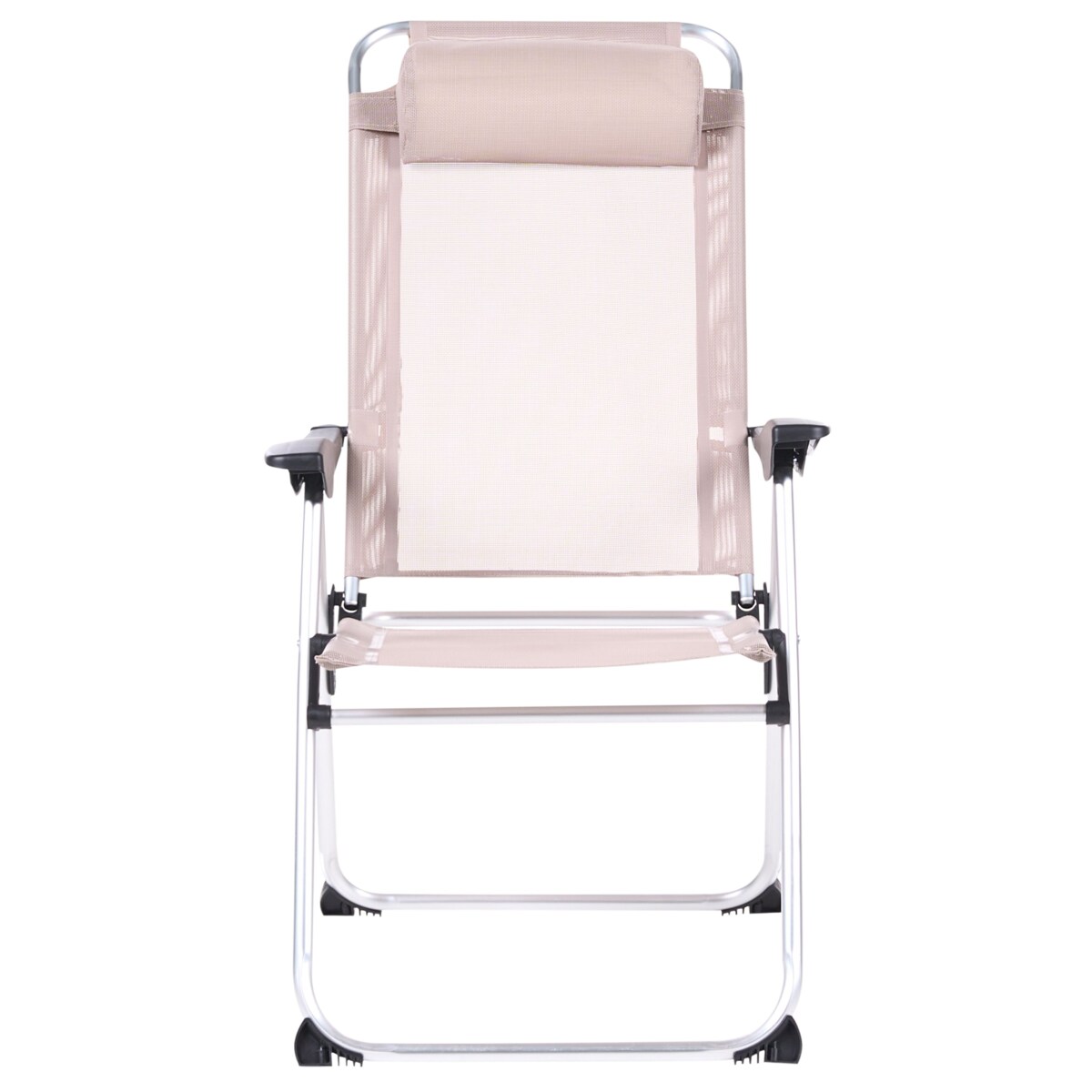 Zestaw 2 krzeseł ogrodowych ASINE Składane Metal Beżowy