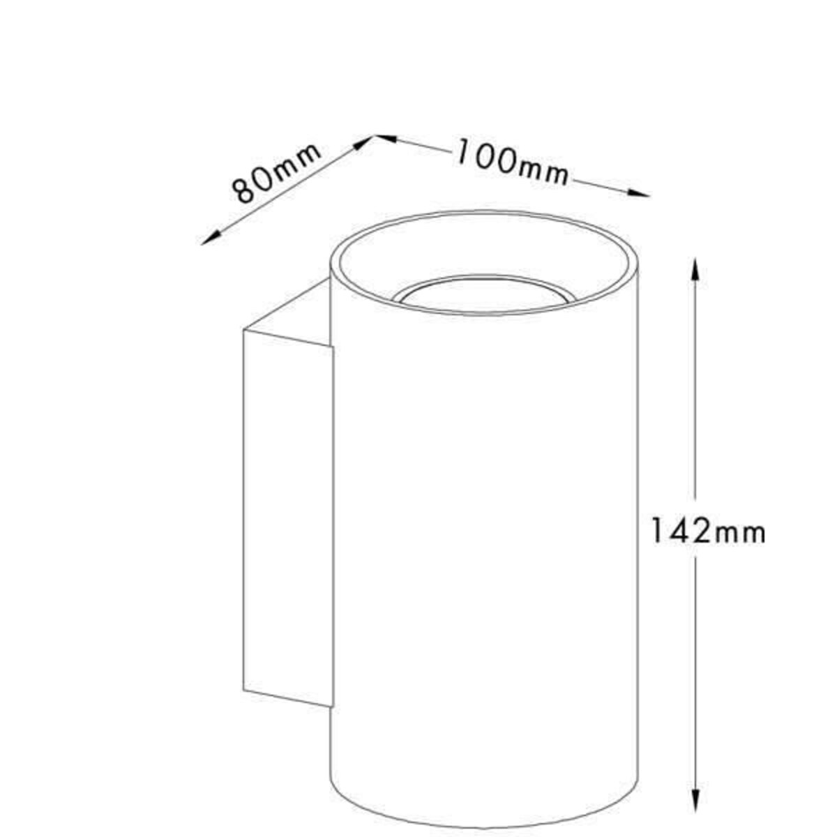 Biały kinkiet metalowa tuba Sandy do przedpokoju biała