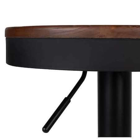 Krzesło barowe VOLT KH010100966 z regulacją czarne drewniane