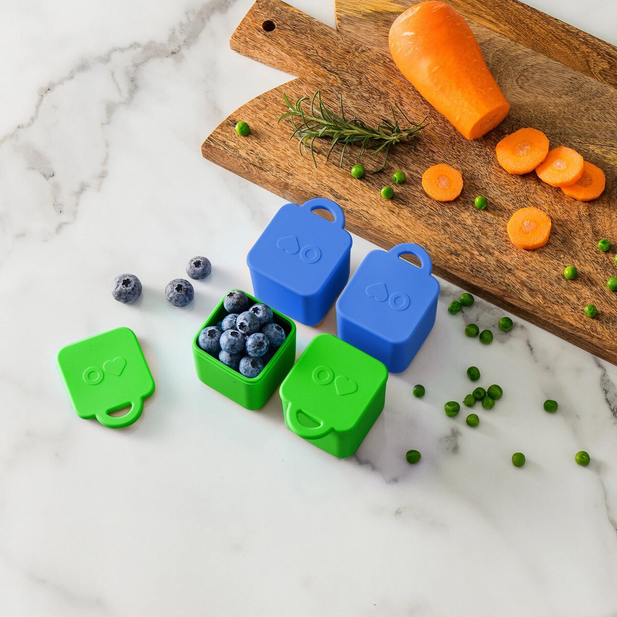 OMIE OMIEDIP 2 szczelne pojemniczki, Sea blue / Green