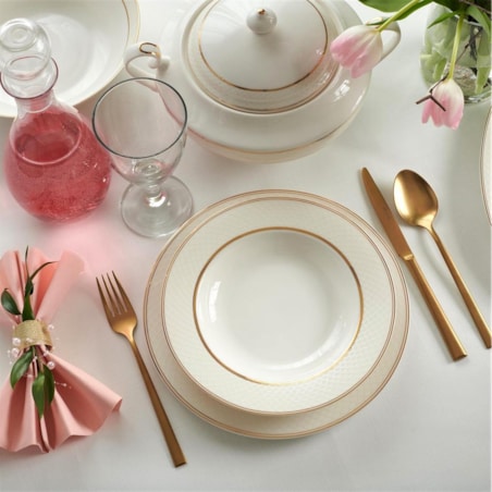 VILLA ITALIA Serwis obiadowy porcelanowy na 12 osób z wazą CELINE