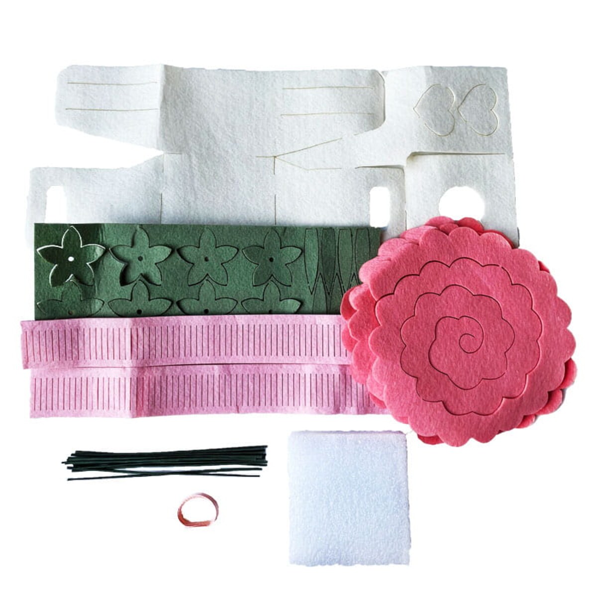 Kwiaty w koszyku DIY - Róże różowe