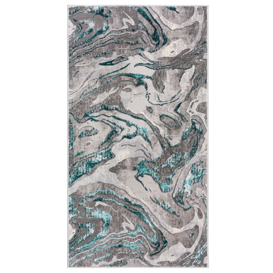 80x300 Example Dywan Nowoczesny Eris Marbled Emerald 80x300 | home&you