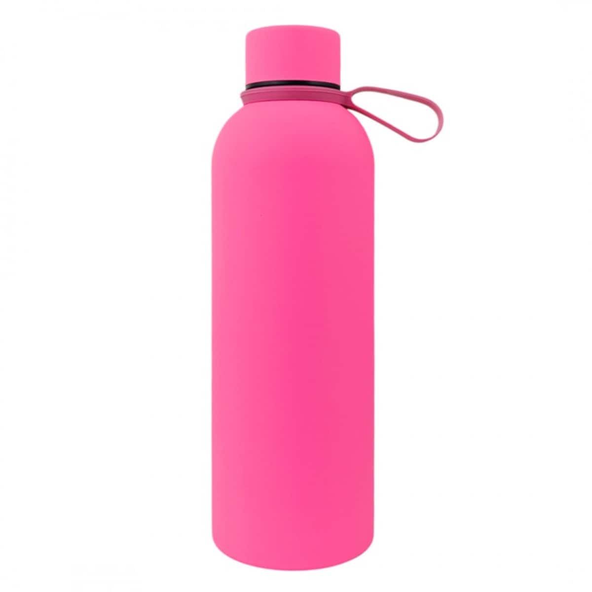 Bidon, butelka termiczna 500ML, stal nierdzewna z powłoką SOFT TOUCH fuksja BD46F