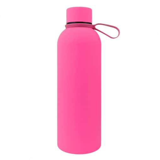 Bidon, butelka termiczna 500ML, stal nierdzewna z powłoką SOFT TOUCH fuksja BD46F