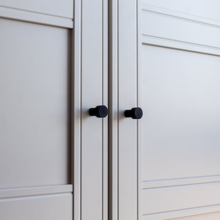 Gałka do mebli czarna uchwyt meblowy klasyczna loft do szafek szuflad