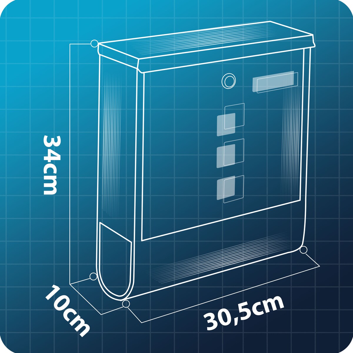 Skrzynka na listy z gazetnikiem Humberg pocztowa na bramę ogrodzenie czarna stalowa
