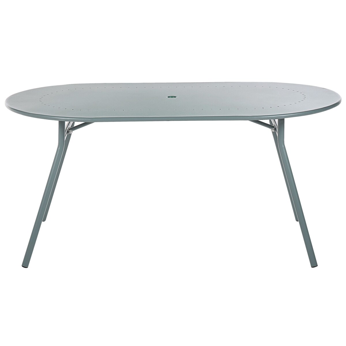 Stół ogrodowy metalowy 160 x 90 cm jasnoniebieski CALVI