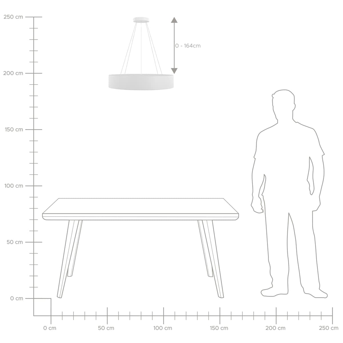 Lampa wisząca LED BALILI Metal Biały