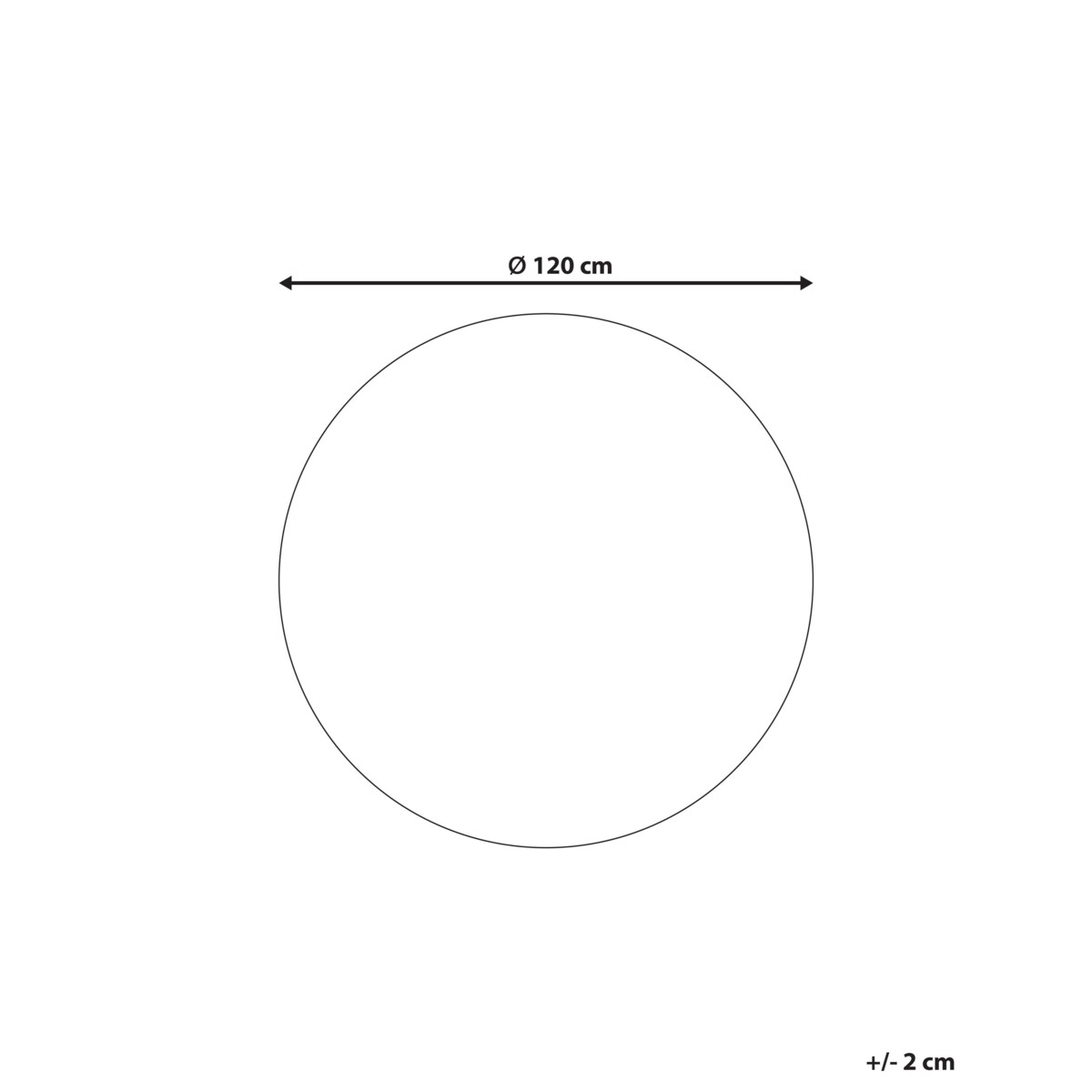 Dywan zewnętrzny AJMER Czarny ø 120 cm