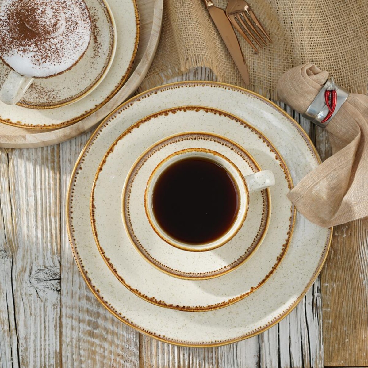 VILLA ITALIA Talerz płytki ceramiczny 27 cm RUSTICO