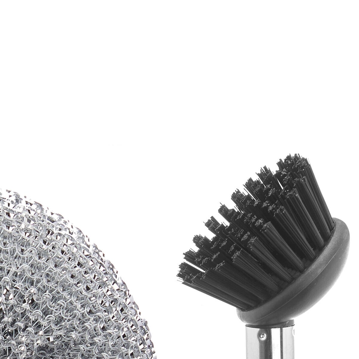 Dozownik do płynu do naczyń, wzór marmuru, szczotka + druciak