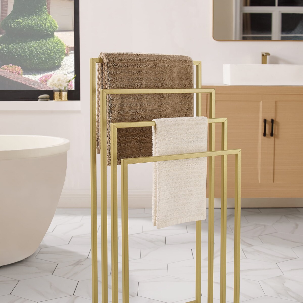 Stojak Na Ręczniki 4 Szczeble 45X29X93,5 Cm