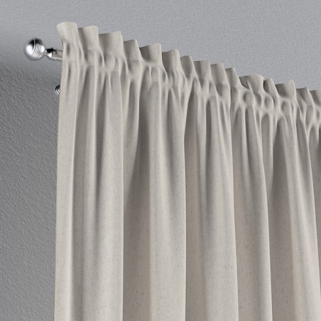 Zasłona na kanale z grzywką 1 szt. 130x245 melanż szaro-beżowy
