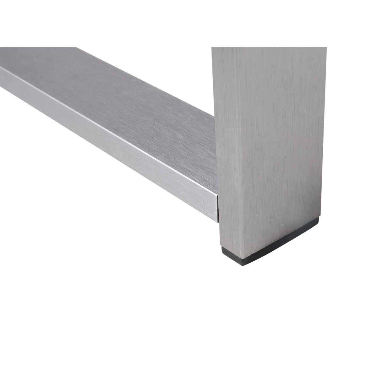 Stolik kawowy ogrodowy SALERNO 90 cm 50 cm Metal Jasnoszary