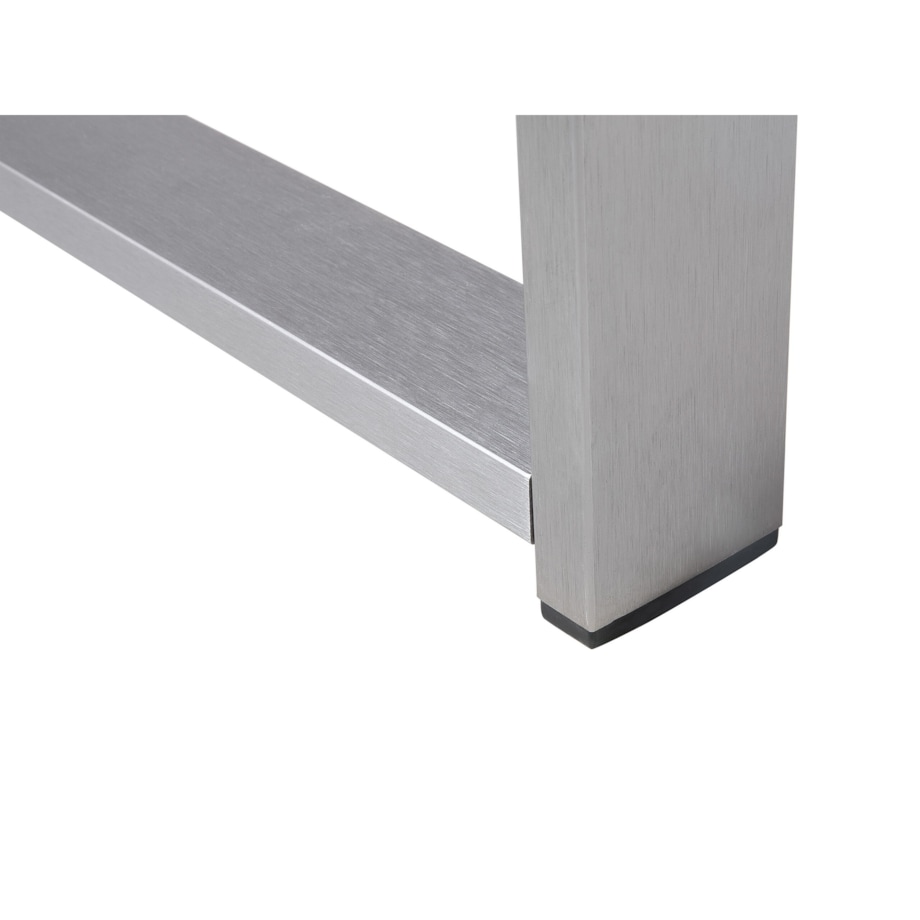 Stolik kawowy ogrodowy SALERNO 90 cm 50 cm Metal Jasnoszary