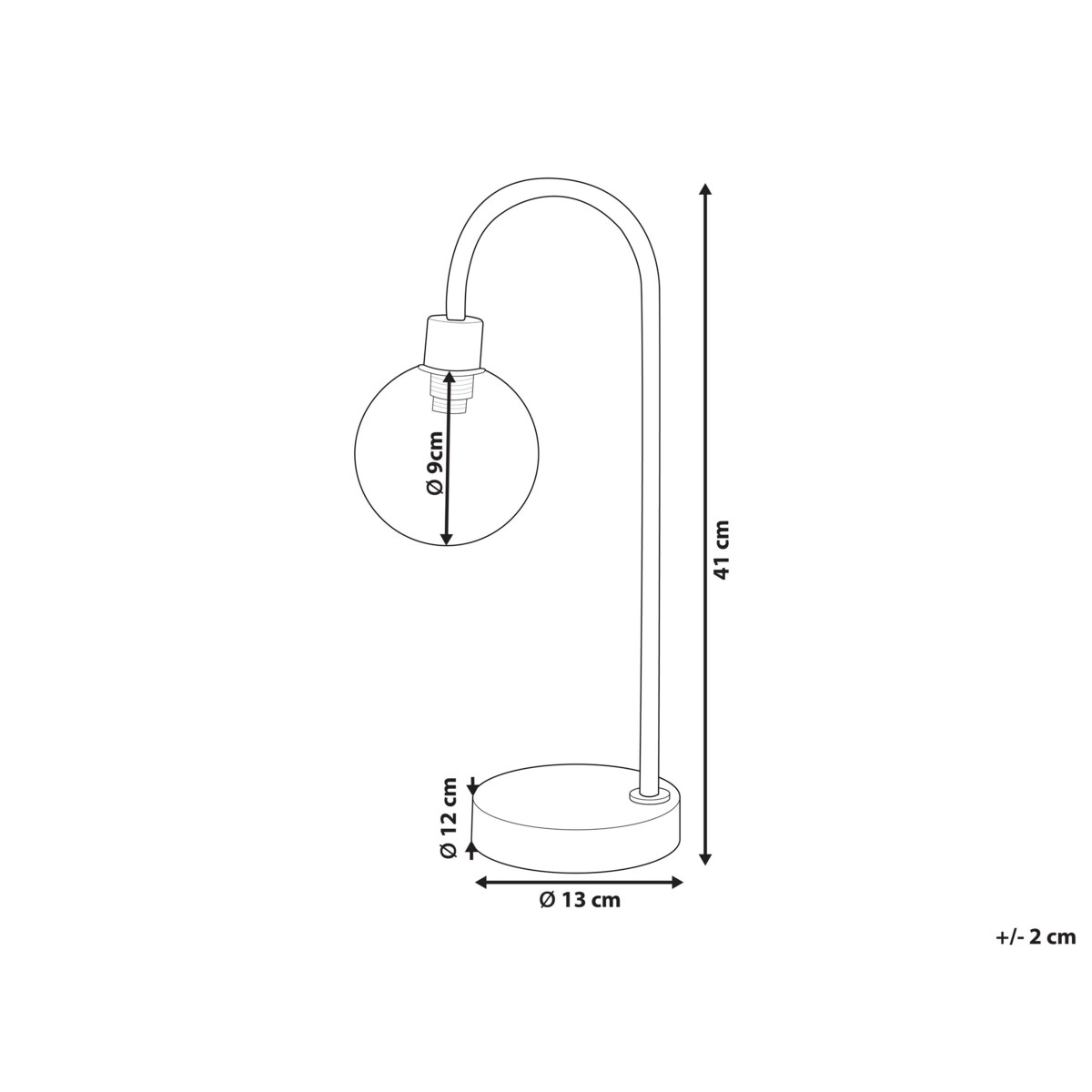 Lampa stołowa metalowa złota RAMIS